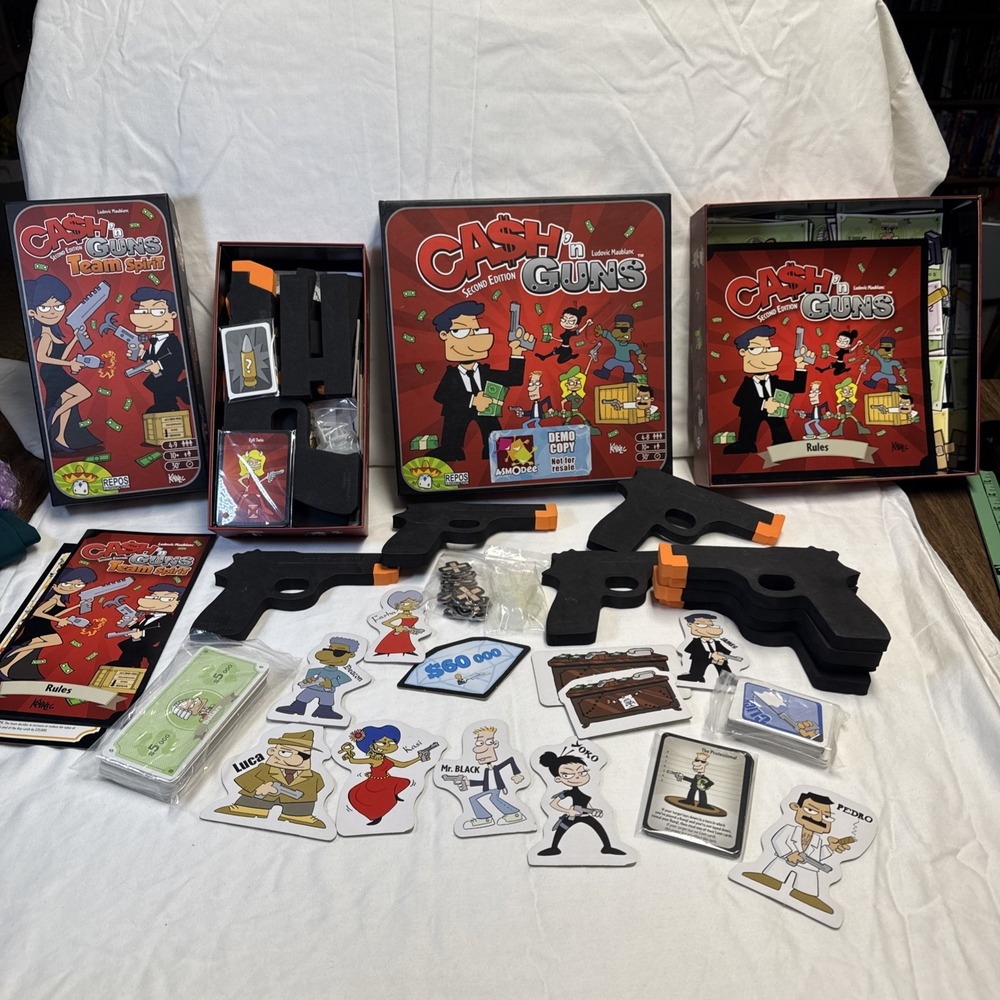Cash N Guns Second Edition Board Game Includes Team Spirit Expansion